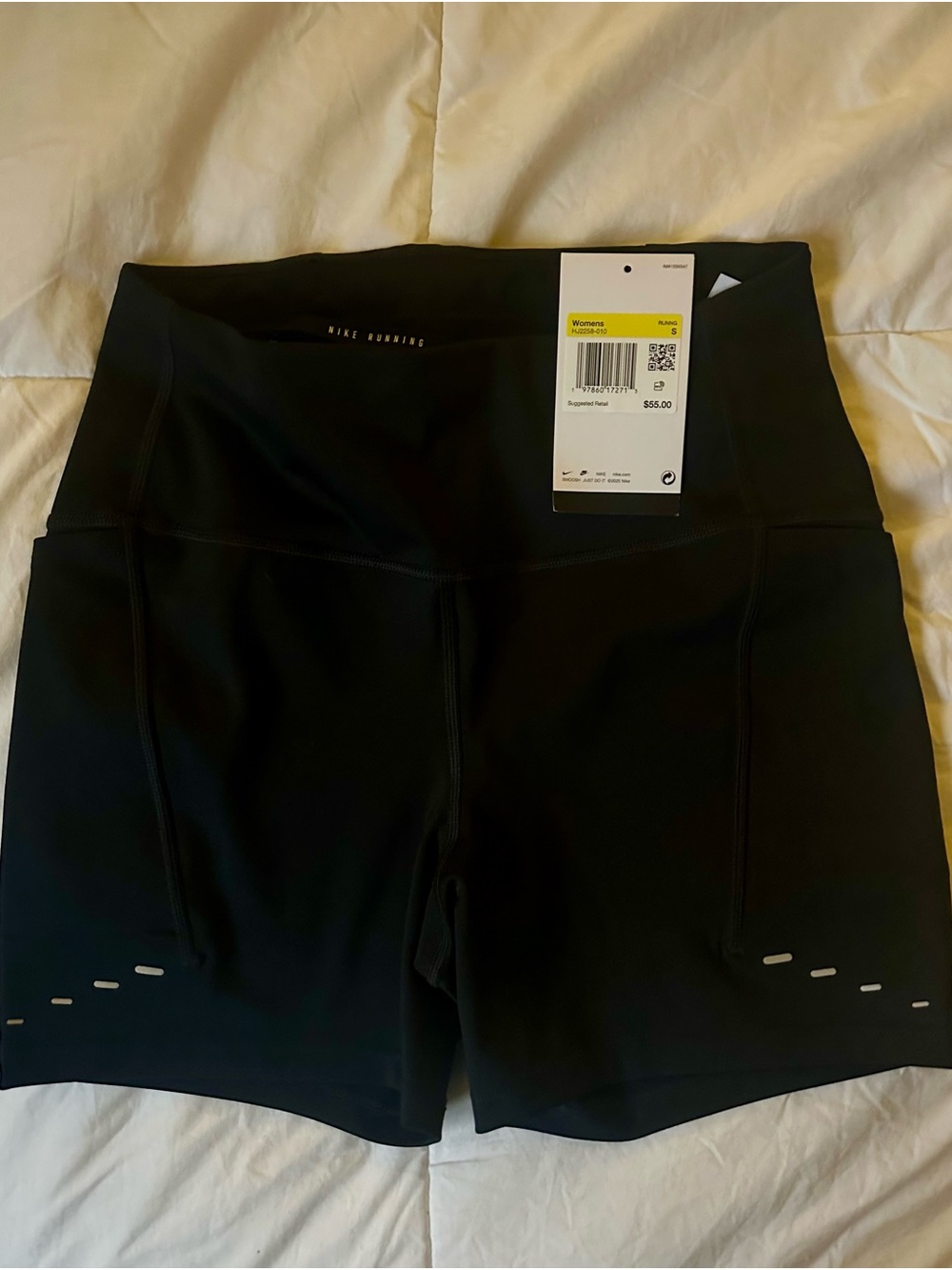 Nike Black Women’s Bike Shorts with Reflective Accents